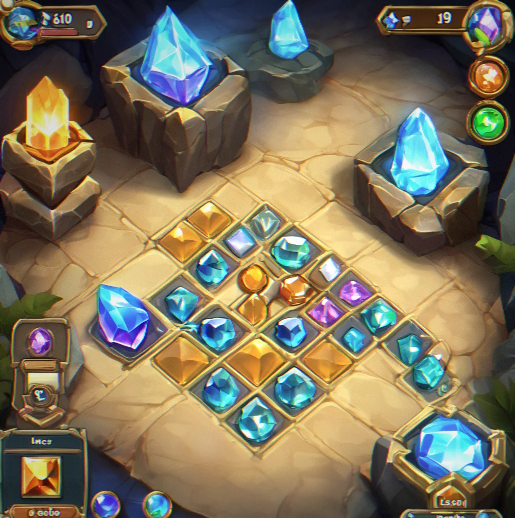Locked gems and ice blocks that take a few matches to break through