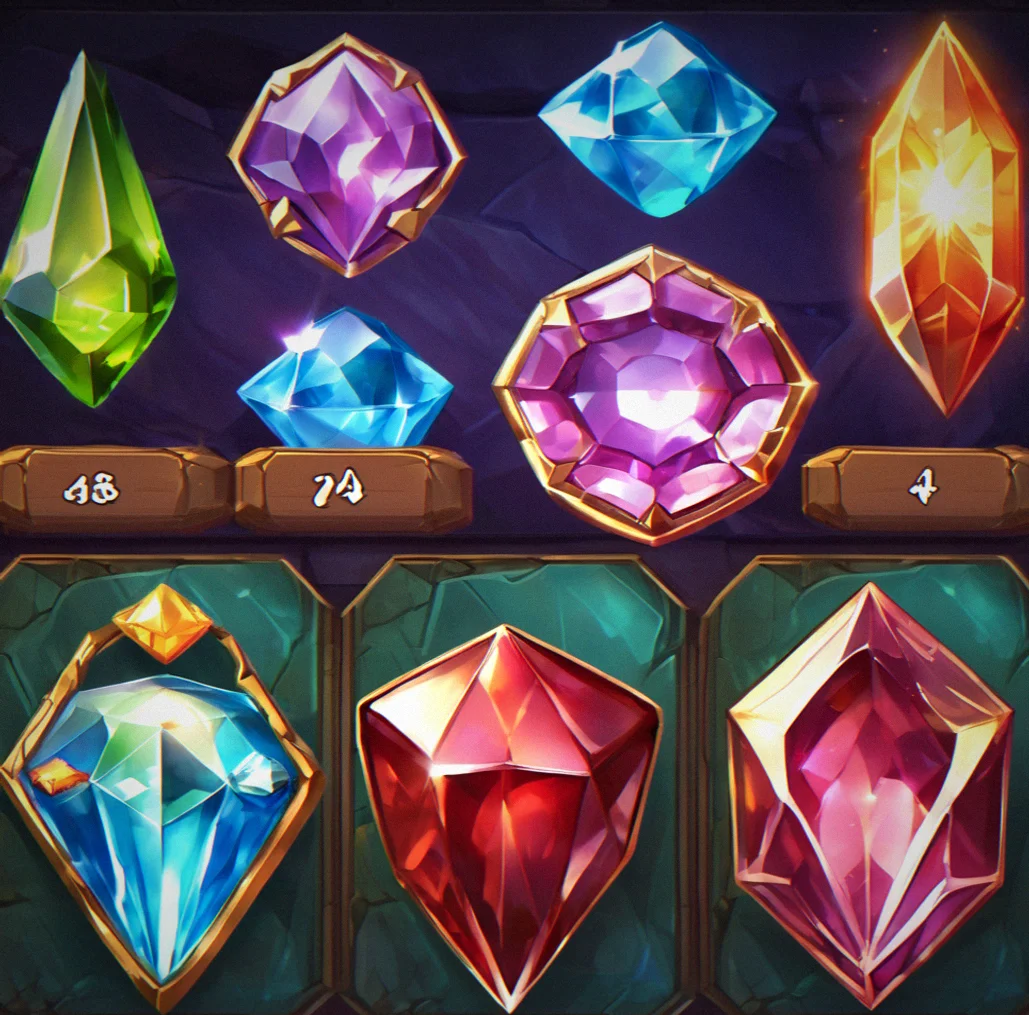 Five gems in a row disappearing with a burst of effects